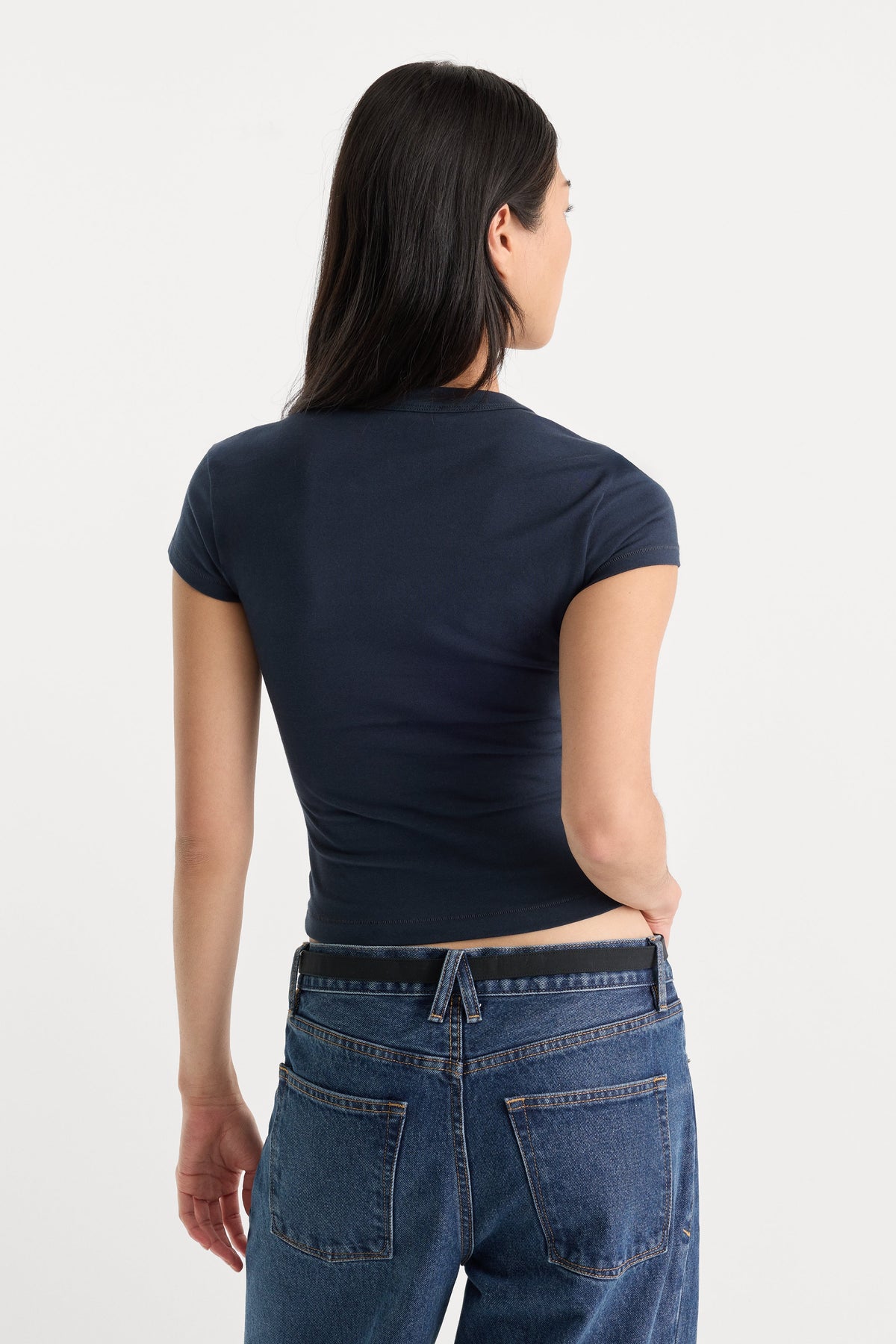 THE CAP SLEEVE TEE | NEW NAVY