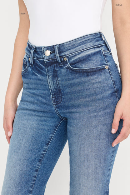 ALWAYS FITS GOOD PETITE FLARE JEANS | INDIGO1071