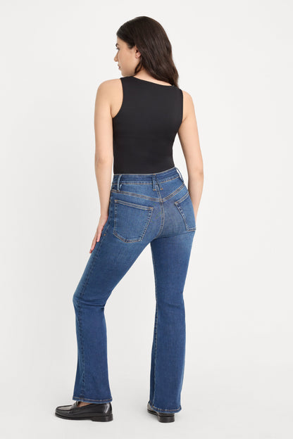 ALWAYS FITS GOOD PETITE BOOTCUT JEANS | INDIGO446