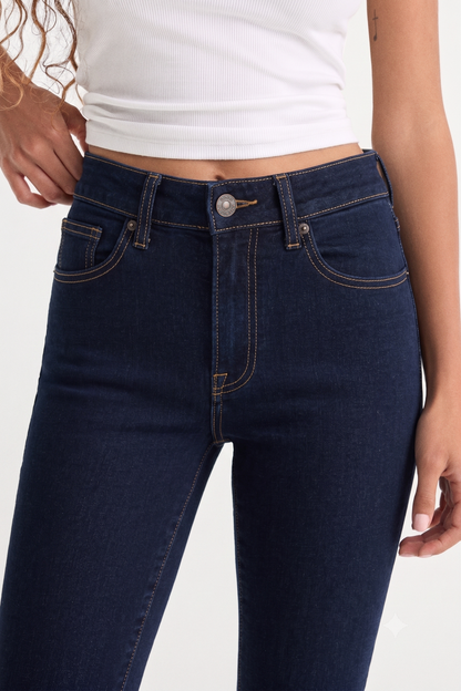 ALWAYS FITS GOOD PETITE FLARE JEANS | INDIGO1317