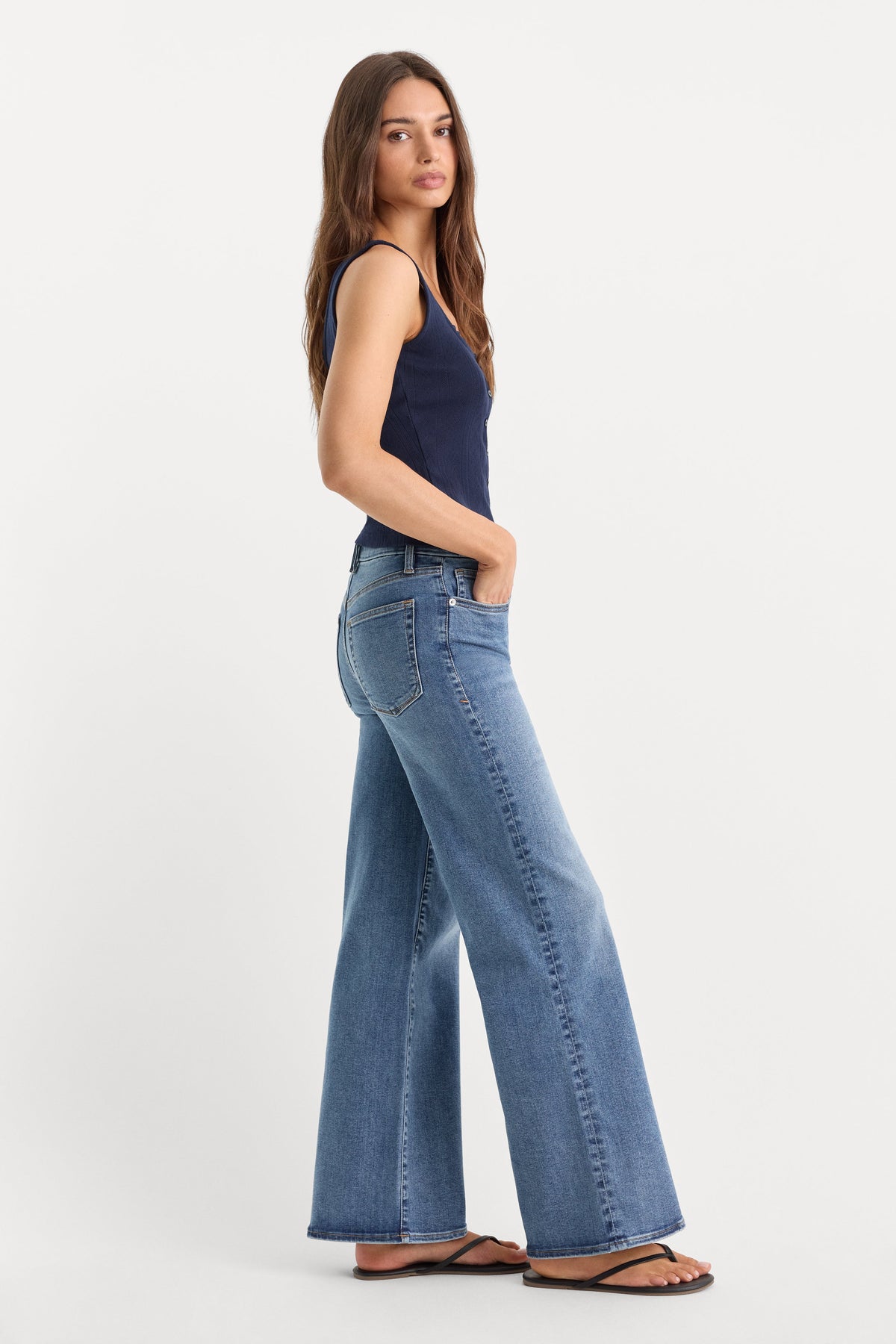 ALWAYS FITS PETITE SLIM PALAZZO JEANS | TAWNY