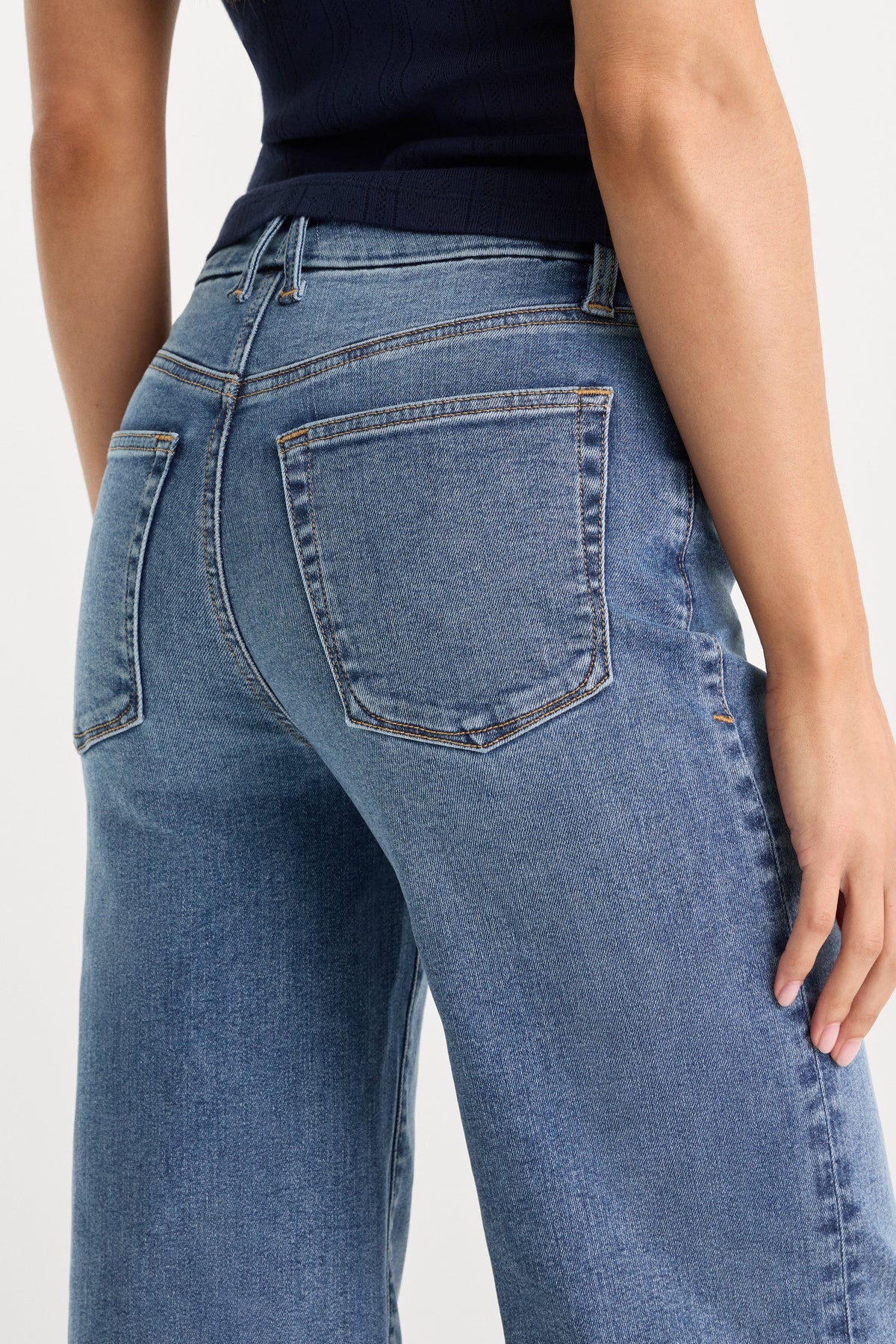 ALWAYS FITS PETITE SLIM PALAZZO JEANS | TAWNY