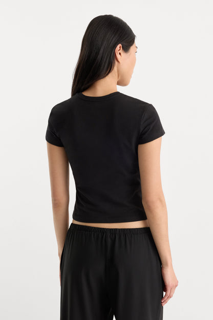 THE CAP SLEEVE TEE | BLACK001