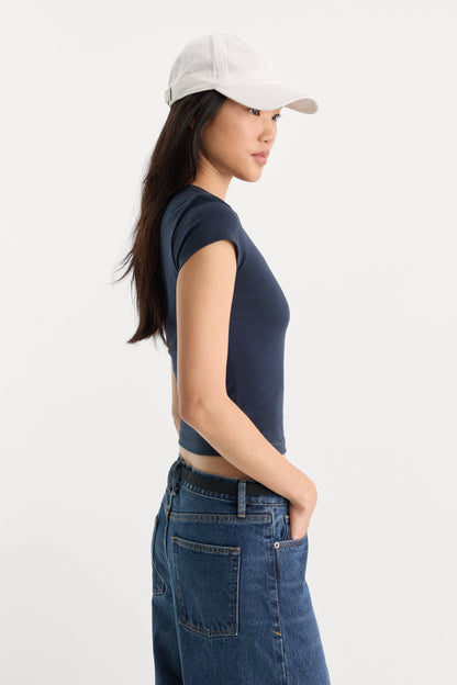 THE CAP SLEEVE TEE | NEW NAVY