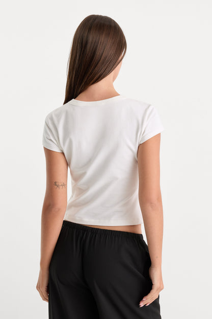 THE CAP SLEEVE TEE | WHITE001