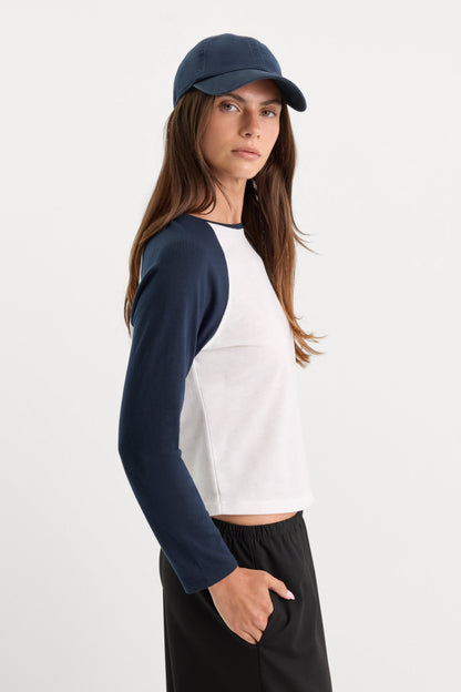 THE LONG SLEEVE RAGLAN TEE | CHALK