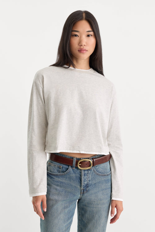 THE LONG SLEEVE LAYERED TEE | VINTAGE GREY