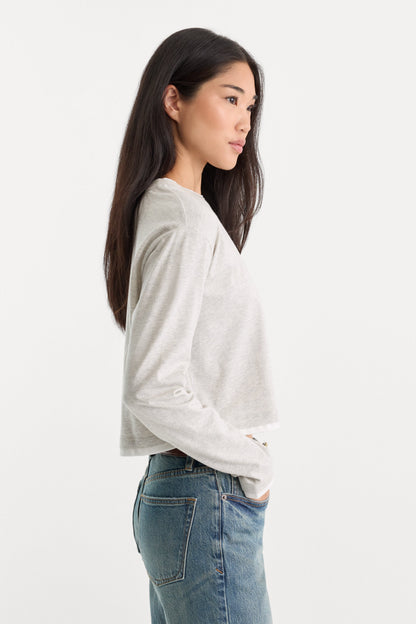 THE LONG SLEEVE LAYERED TEE | VINTAGE GREY