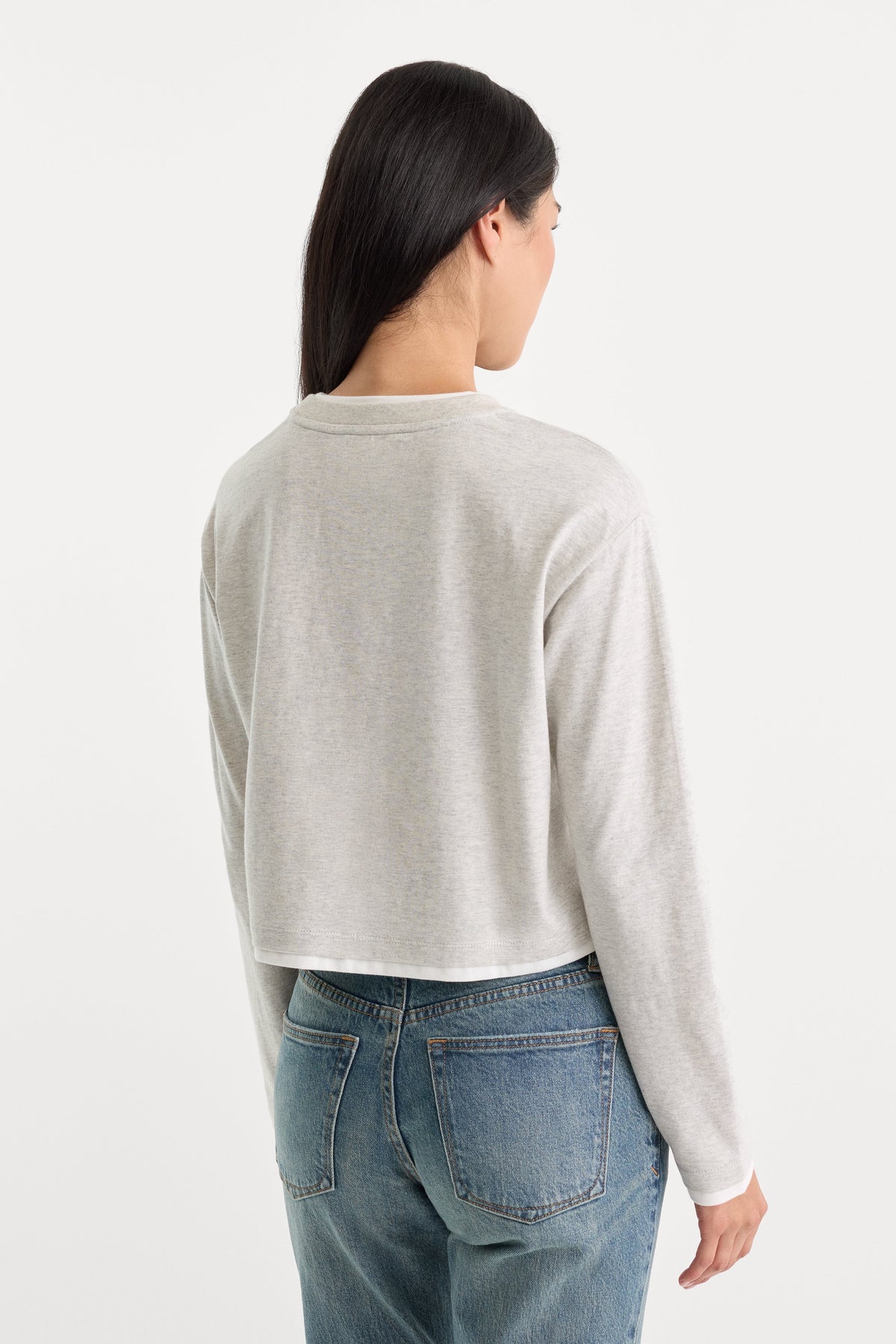 THE LONG SLEEVE LAYERED TEE | VINTAGE GREY