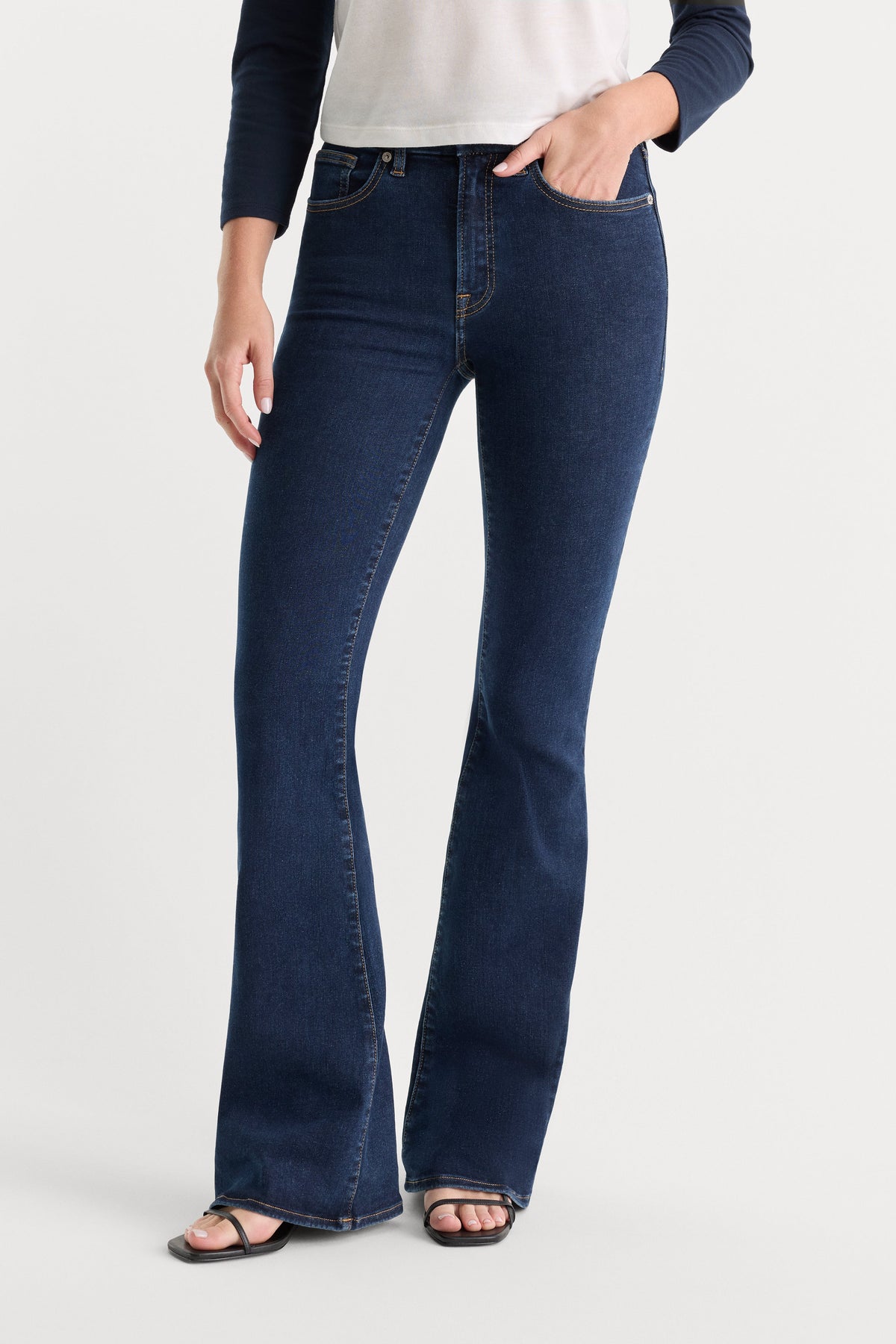ALWAYS FITS GOOD LEGS FLARE JEANS LONG | INDIGO1317