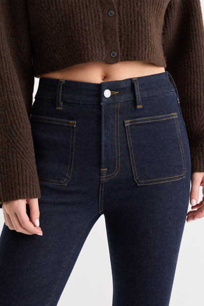 ALWAYS FITS PATCH POCKET GOOD CLASSIC BOOTCUT JEANS | DENETHICBLUE04