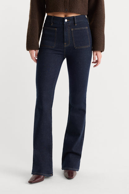 ALWAYS FITS PATCH POCKET GOOD CLASSIC BOOTCUT JEANS | DENETHICBLUE04
