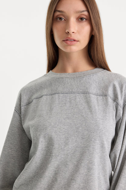 THE LONG SLEEVE GYM TEE | GREY MELANGE