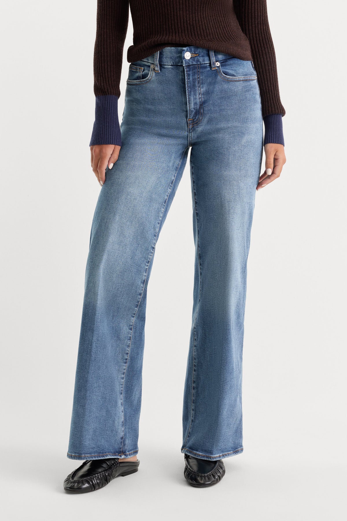 ALWAYS FITS SLIM PALAZZO JEANS | TAWNY