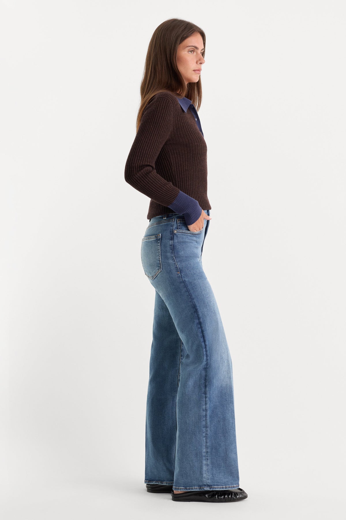 ALWAYS FITS SLIM PALAZZO JEANS | TAWNY